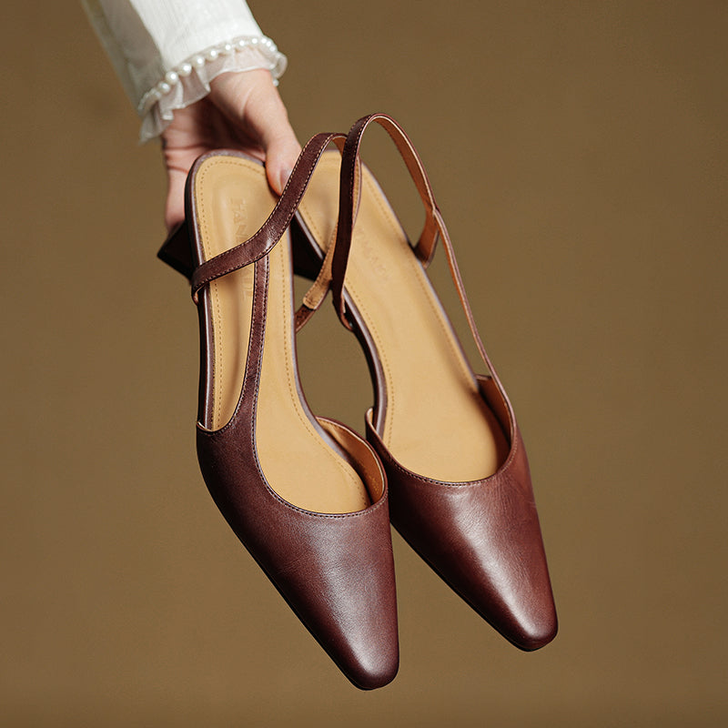 Willow | Women's Pointed Toe Leather Heels