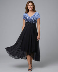 Lainey | Women’s Elegant V-Neck Floral Midi Dress