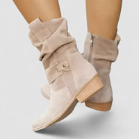 Astrid | Women's Classic Mid Calf Low Heel Boots