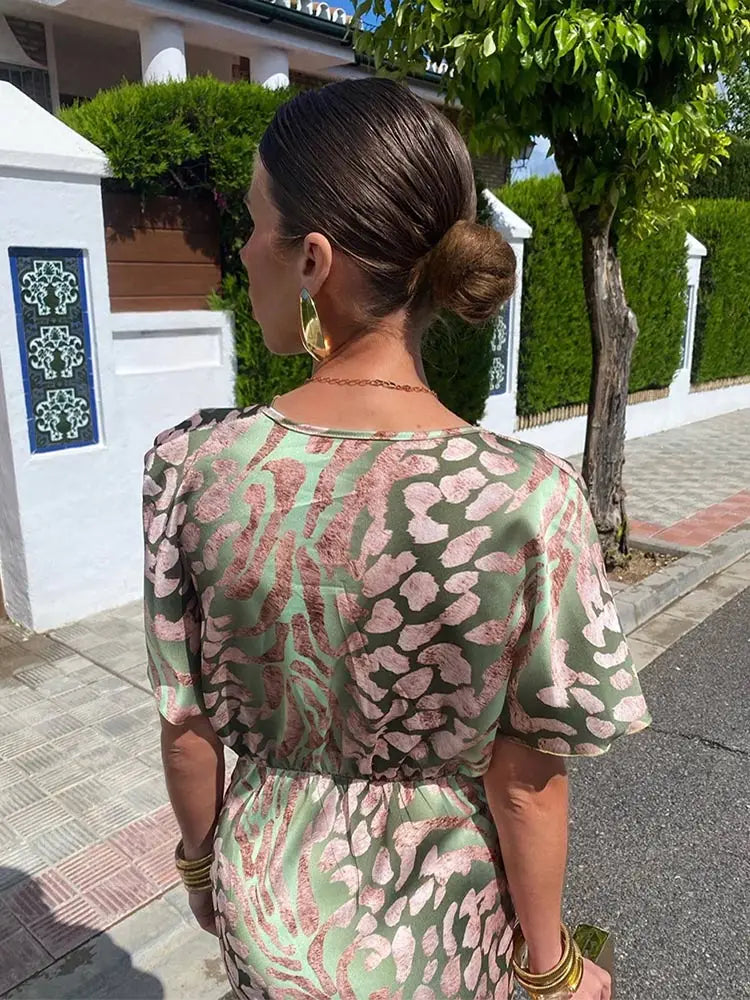 Zorana | Women's V-Neck Summer Midi Dress
