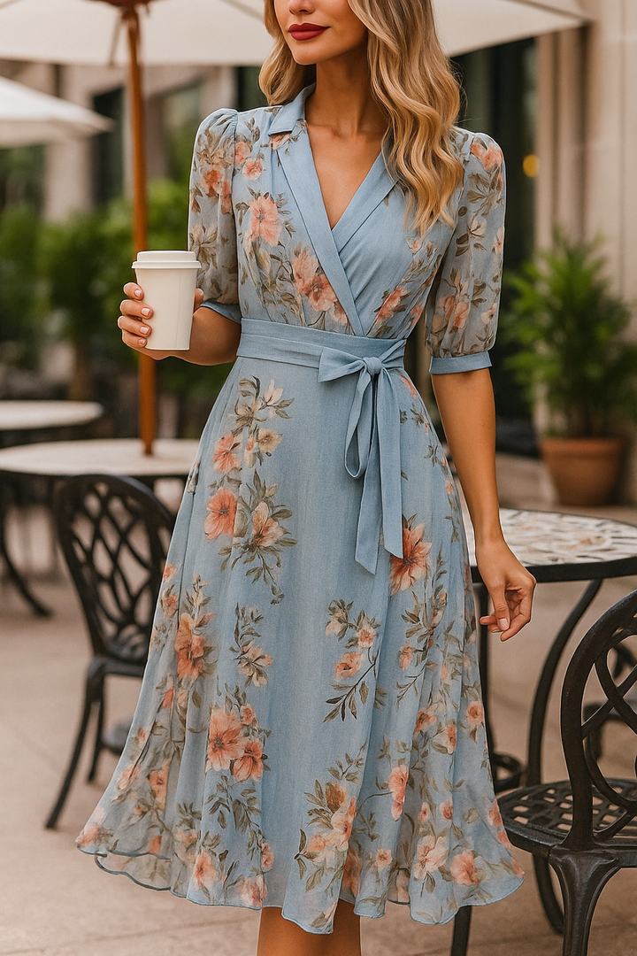 Chloe | Women’s V-neck Floral Maxi Dress