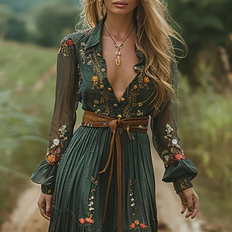 Idalia | Women’s Boho Floral Maxi Dress