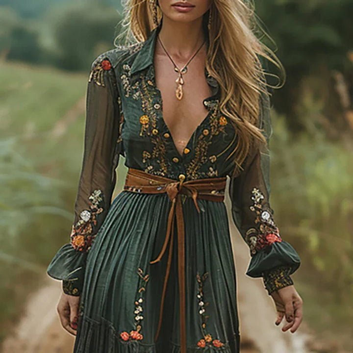 Idalia | Women’s Boho Floral Maxi Dress
