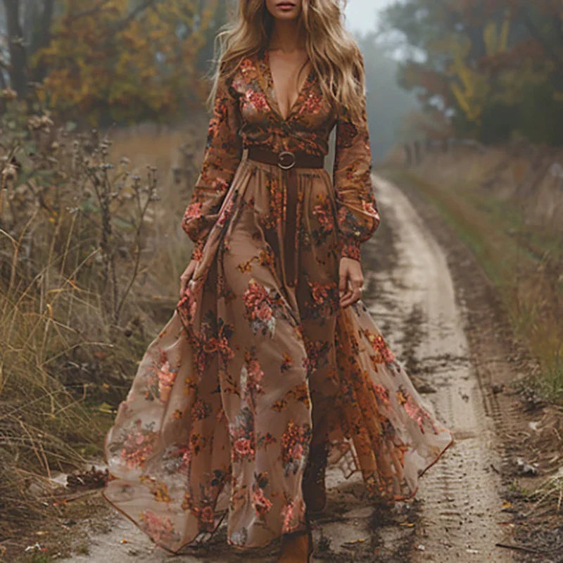 Idalia | Women’s Boho Floral Maxi Dress