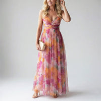 Britta | Women's Watercolor Long Evening Dress