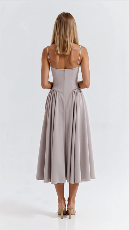 Cara | Women's Elegant Flared Midi Dress