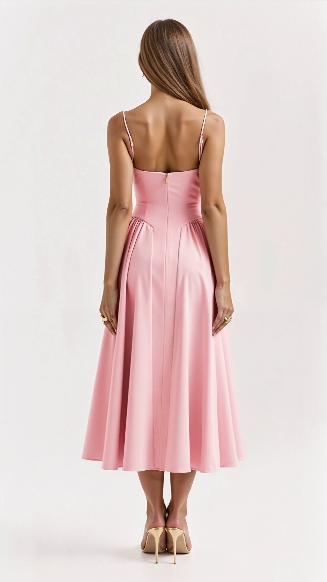 Cara | Women's Elegant Flared Midi Dress