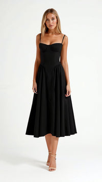 Cara | Women's Elegant Flared Midi Dress