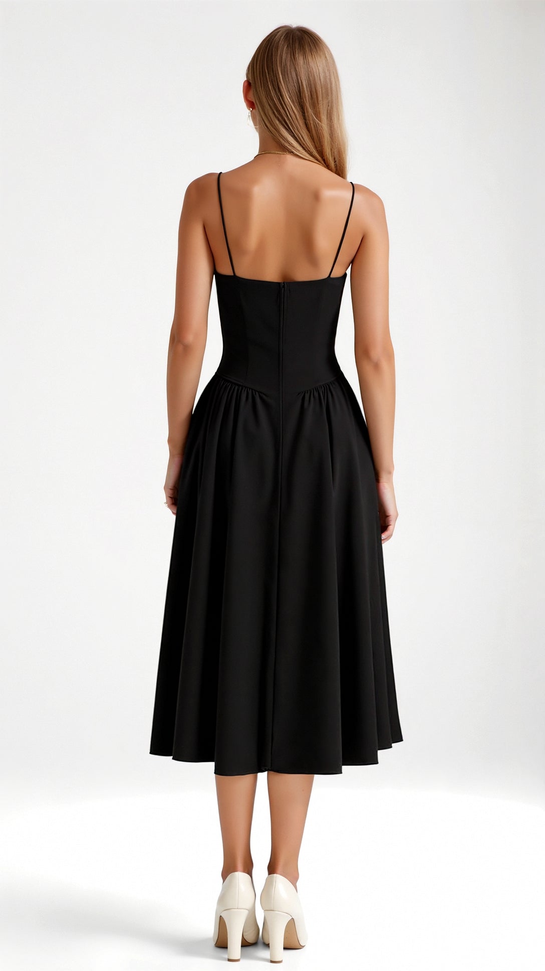 Cara | Women's Elegant Flared Midi Dress