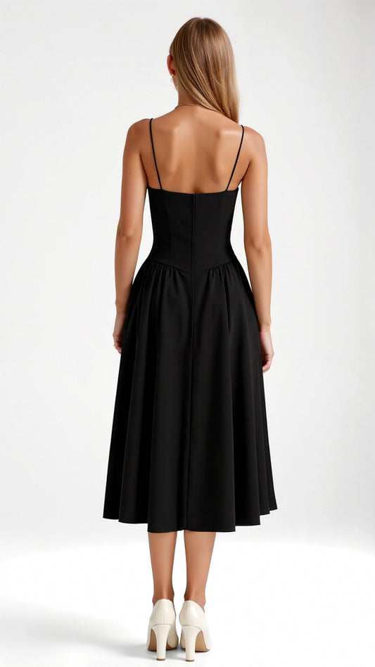Cara | Women's Elegant Flared Midi Dress