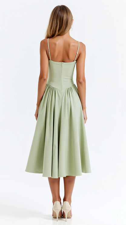 Cara | Women's Elegant Flared Midi Dress