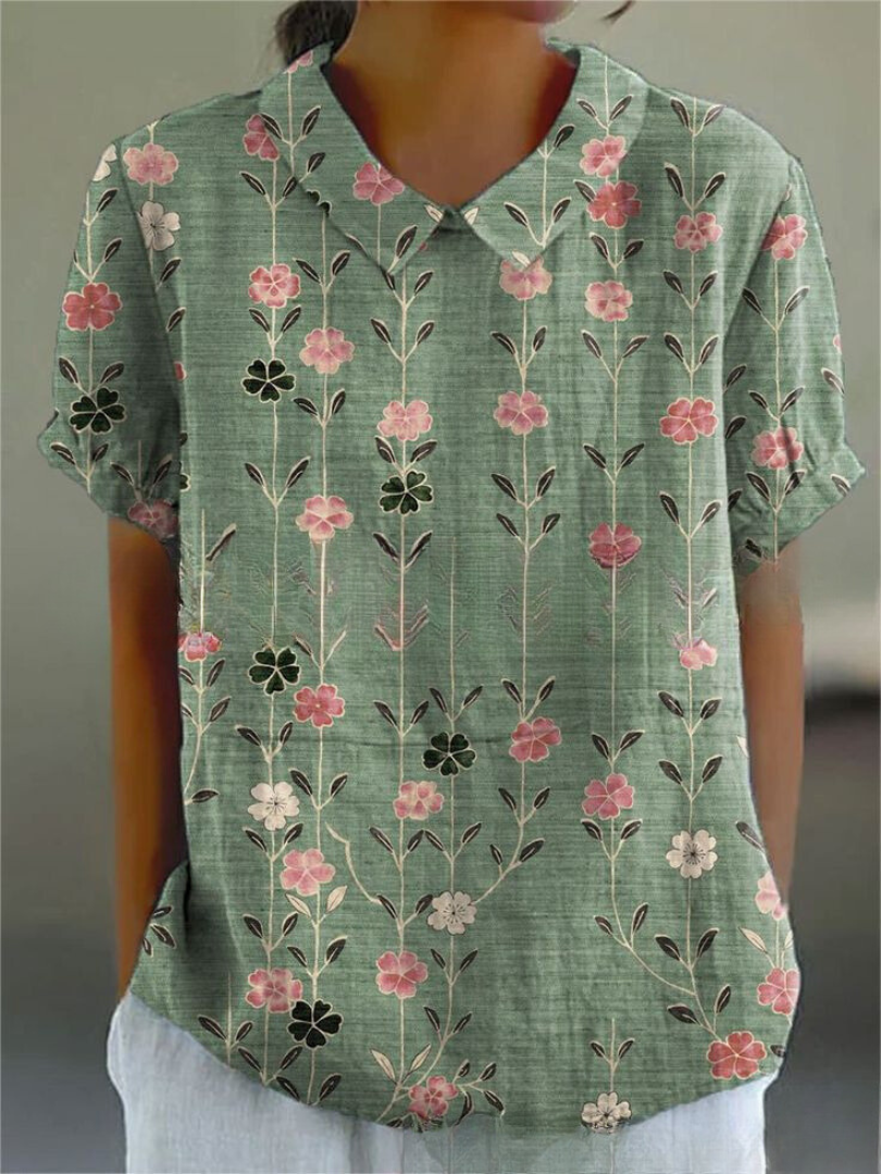 Victoria | Women's Elegant Printed Summer Blouse