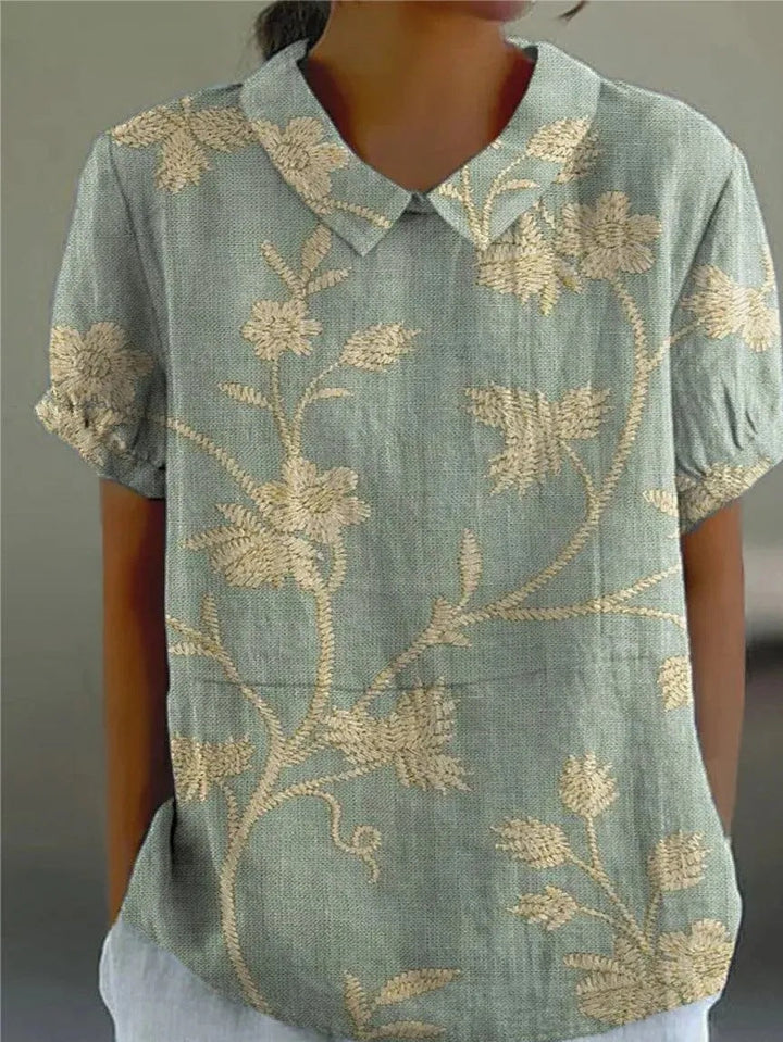 Victoria | Women's Elegant Printed Summer Blouse