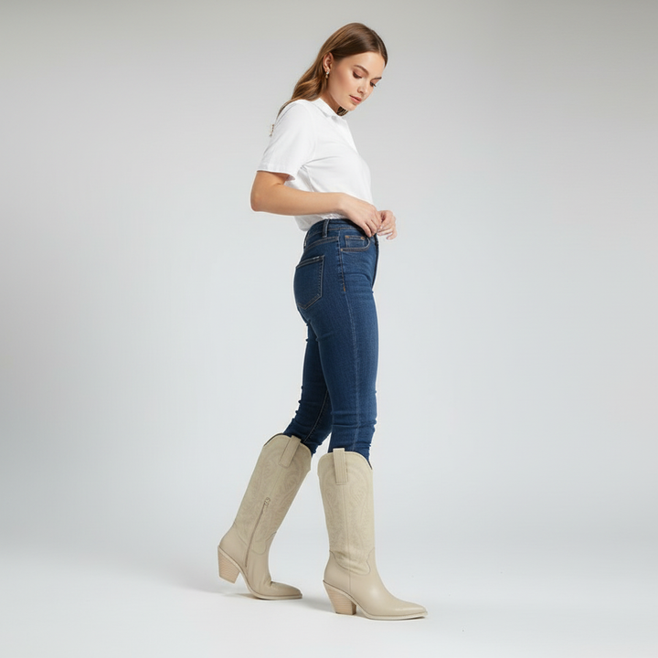 Crystal | Women's Elegant Knee High Cowboy Boots