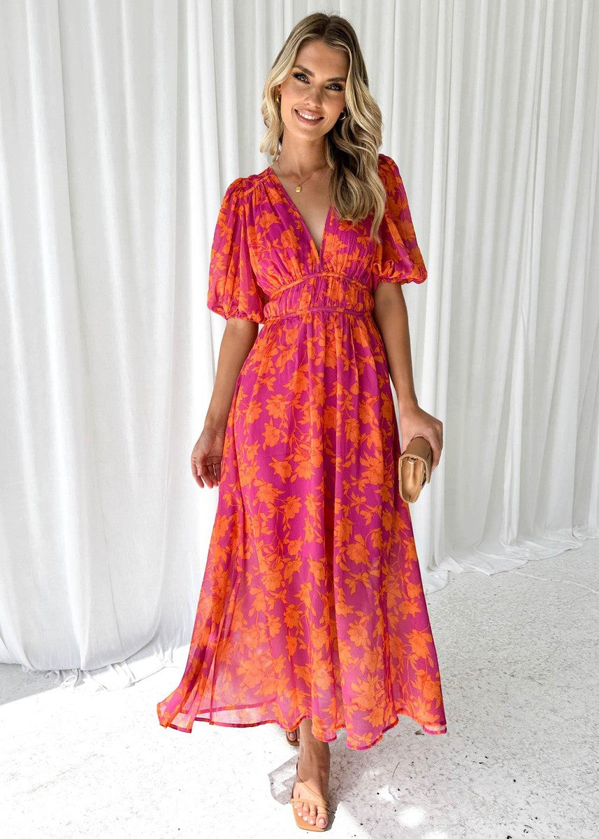 Nadine | Women’s Summer Floral Midi Dress