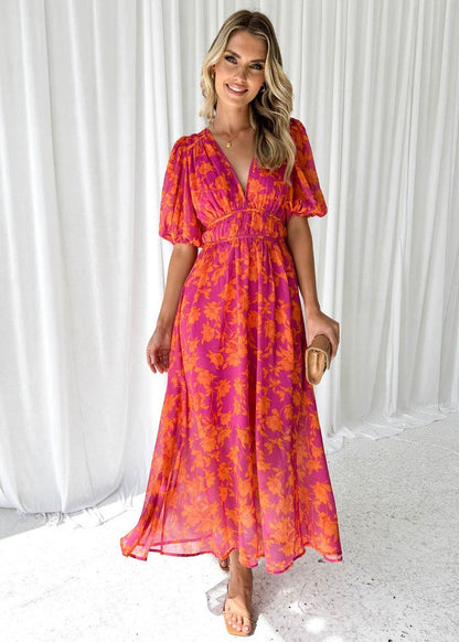 Nadine | Women’s Summer Floral Midi Dress