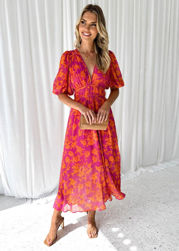 Nadine | Women’s Summer Floral Midi Dress