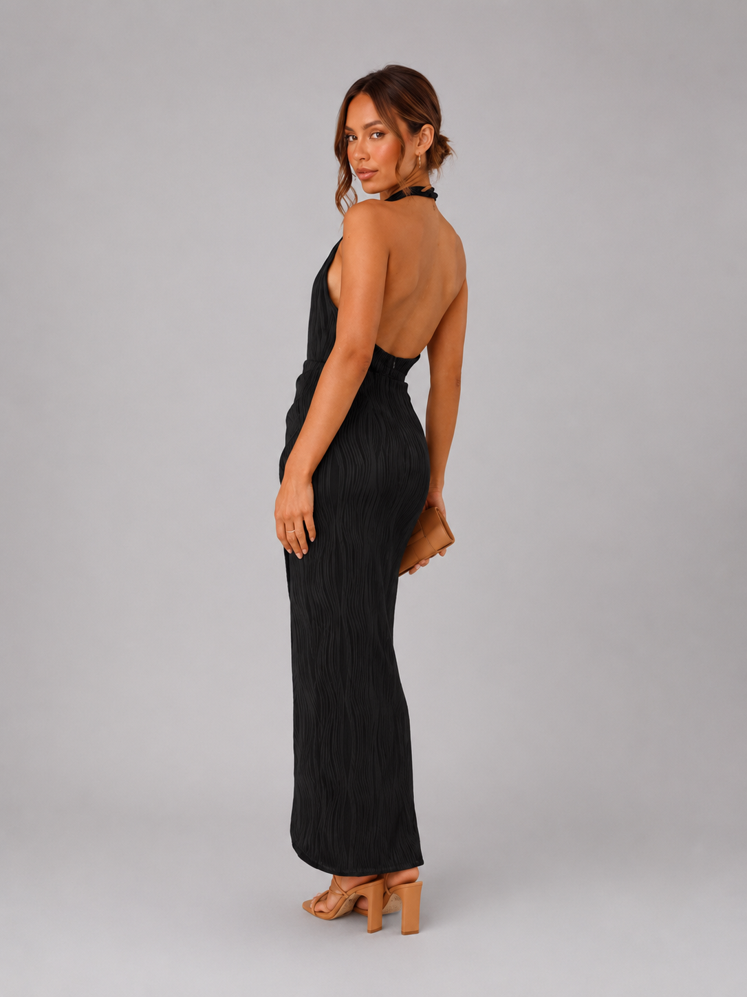 Sophia | Women's Halter Maxi Wedding Guest Dress