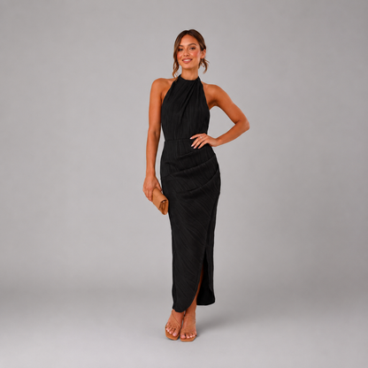 Sophia | Women's Halter Maxi Wedding Guest Dress