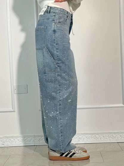 Cordelia | Women's Sparkly Wide Leg Sequin Trousers