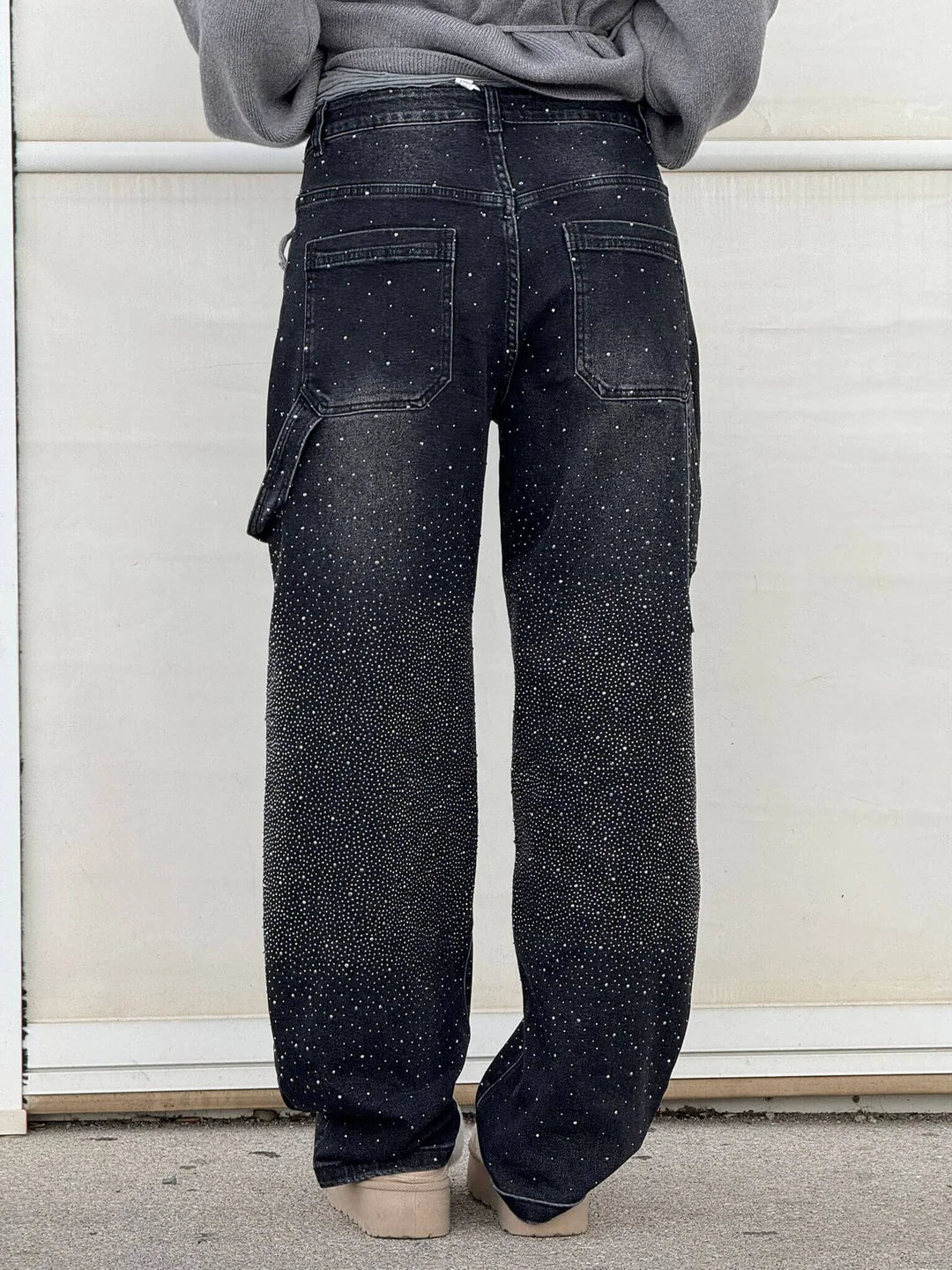Cordelia | Women's Sparkly Wide Leg Sequin Trousers
