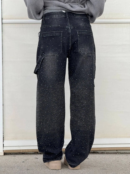 Cordelia | Women's Sparkly Wide Leg Sequin Trousers