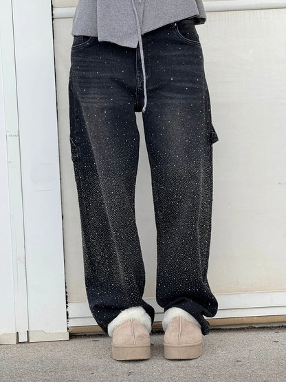 Cordelia | Women's Sparkly Wide Leg Sequin Trousers