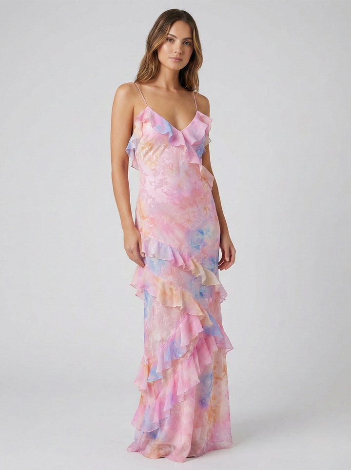 Zeta | Women’s Ruffled Summer Maxi Dress