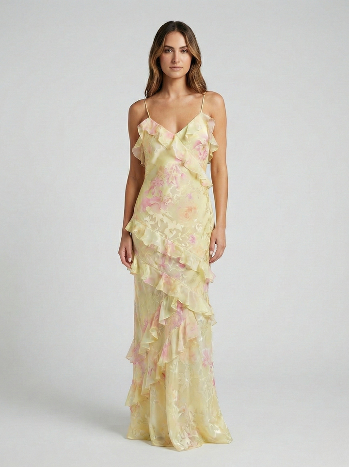 Zeta | Women’s Ruffled Summer Maxi Dress