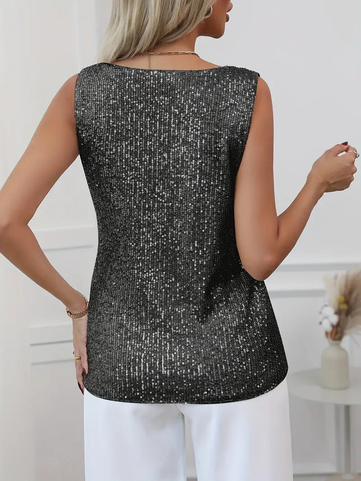 Kelowna | Women's Casual V-neck Glitter Top