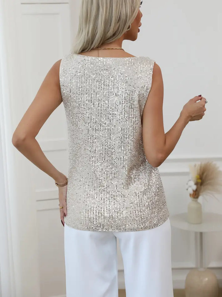 Kelowna | Women's Casual V-neck Glitter Top