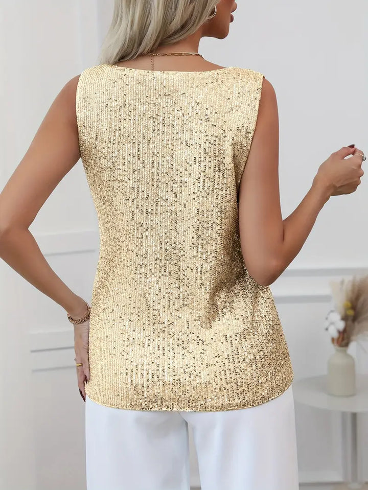 Kelowna | Women's Casual V-neck Glitter Top