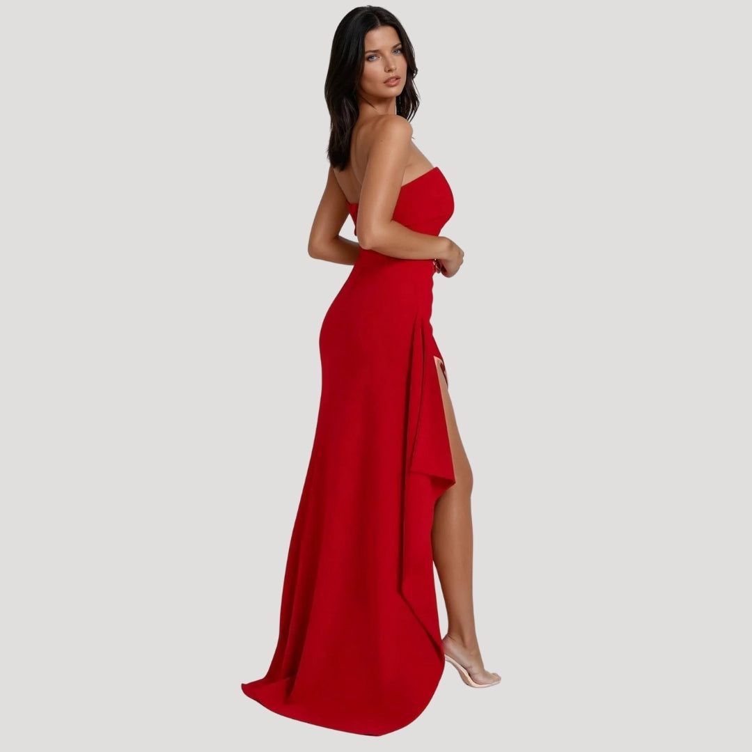 Margot | Women Festive Wedding Guest Strapless Maxi Dress