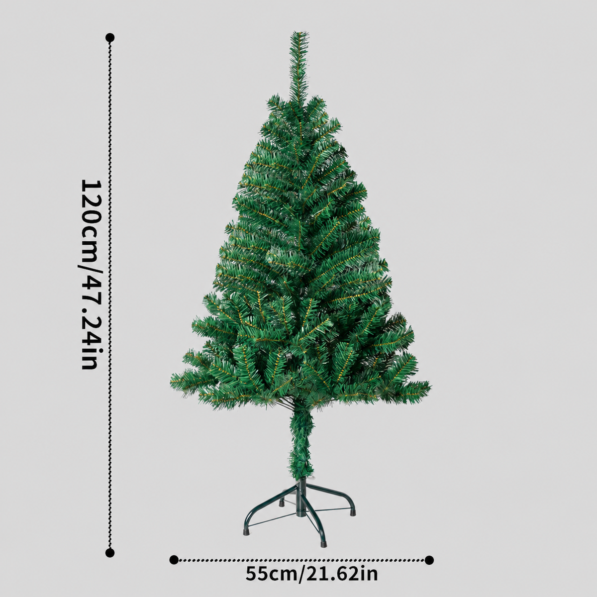 Cozy Artificial Christmas Tree Three Parts with Metal Stand