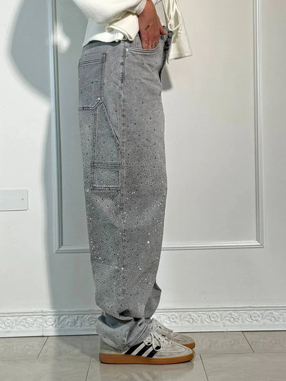 Cordelia | Women's Sparkly Wide Leg Sequin Trousers