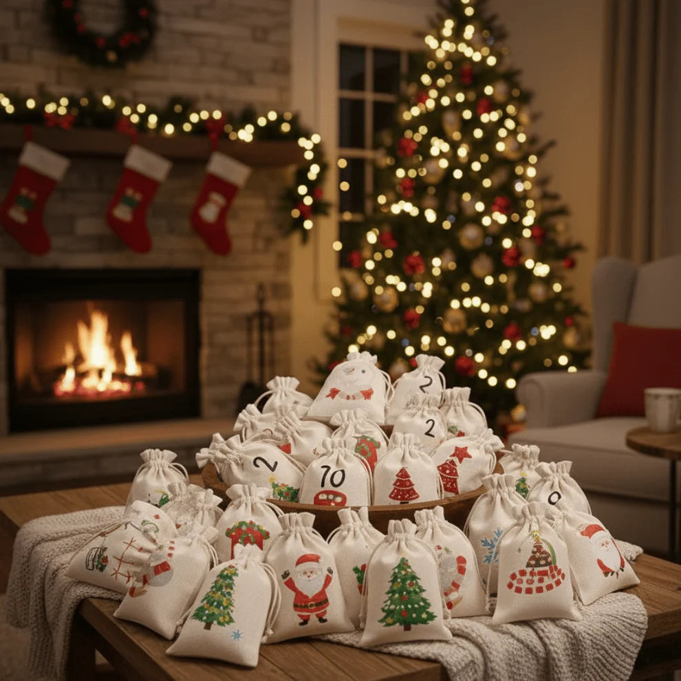 DIY Advent Calendar with 24 Candy Bags