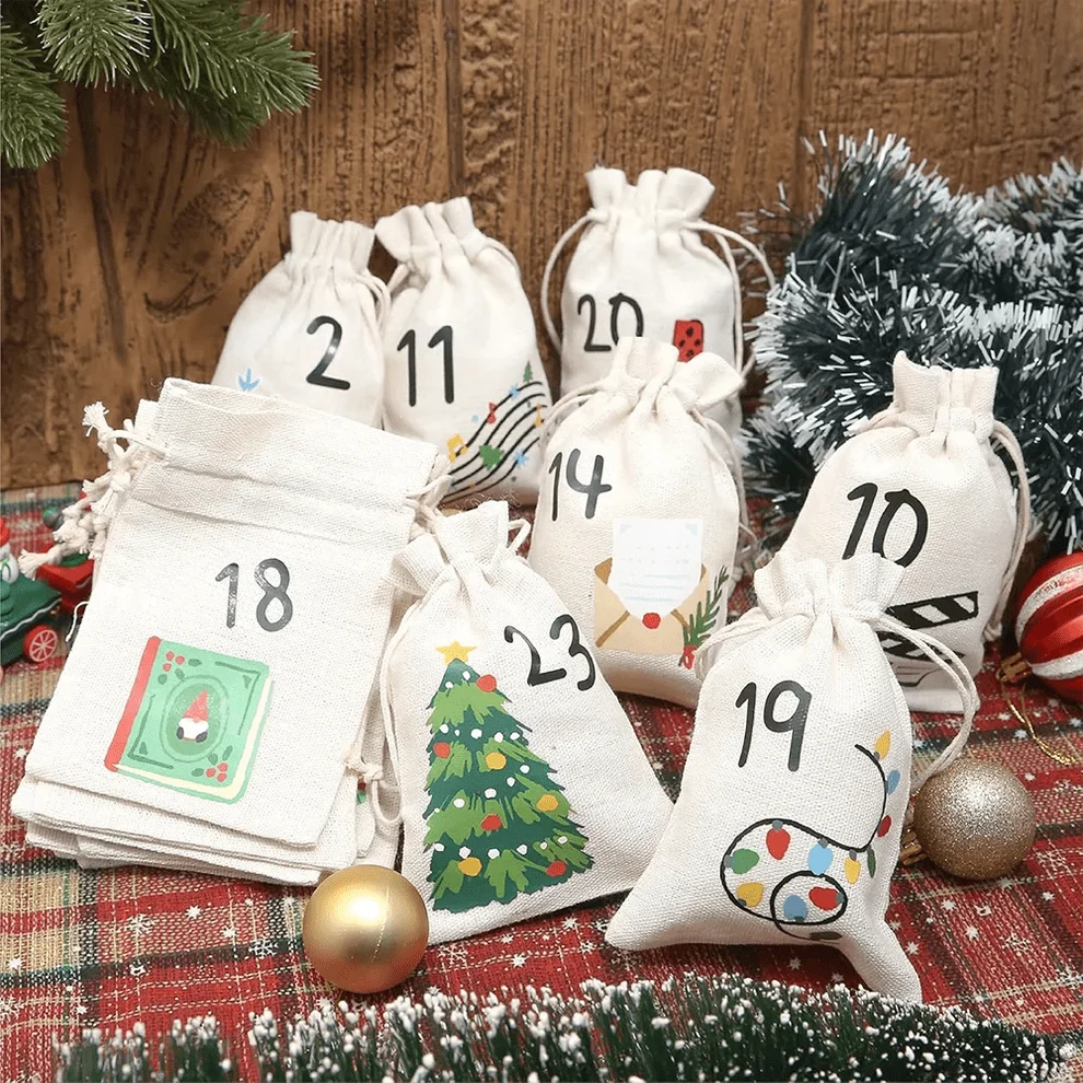 DIY Advent Calendar with 24 Candy Bags