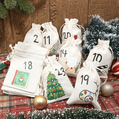 DIY Advent Calendar with 24 Candy Bags
