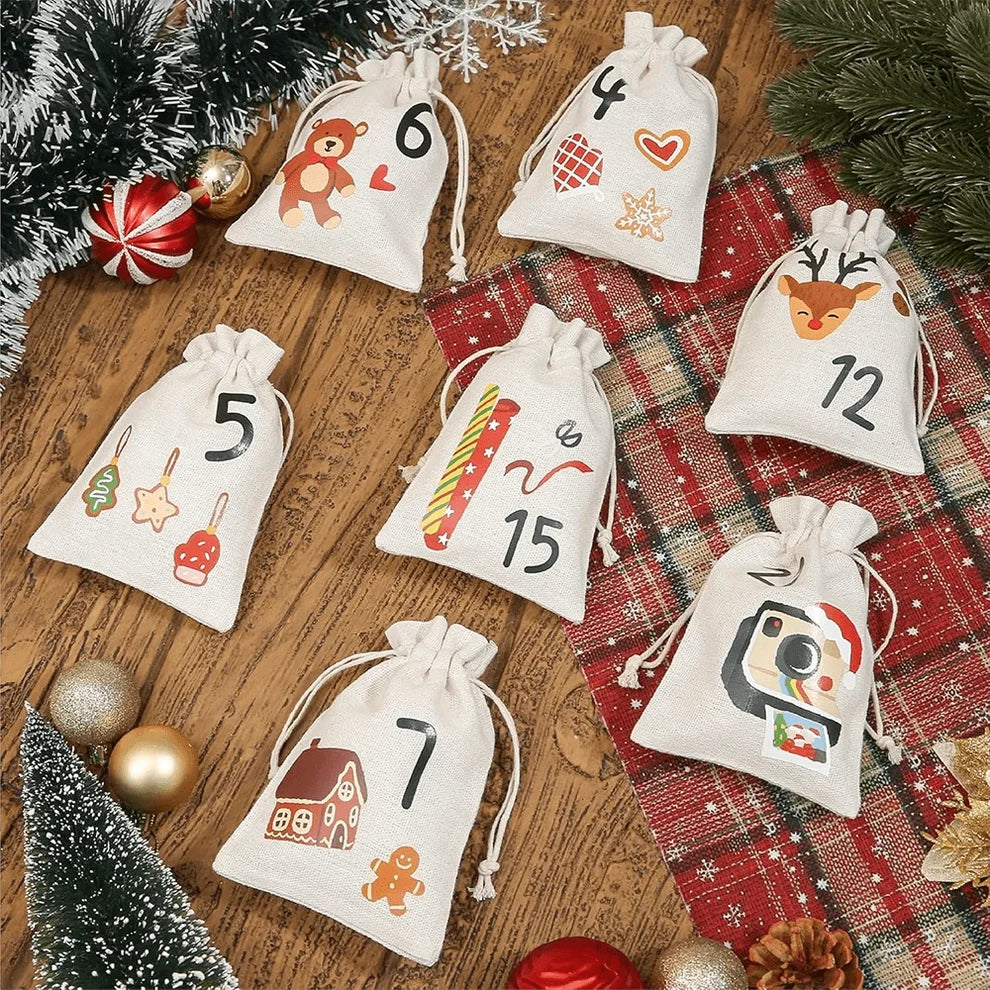 DIY Advent Calendar with 24 Candy Bags