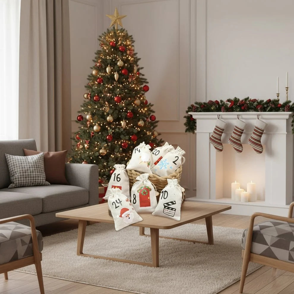 DIY Advent Calendar with 24 Candy Bags