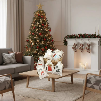DIY Advent Calendar with 24 Candy Bags