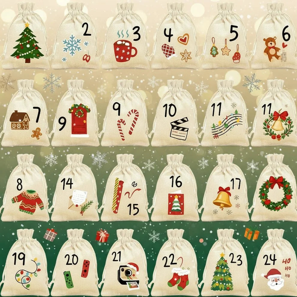 DIY Advent Calendar with 24 Candy Bags
