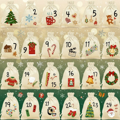 DIY Advent Calendar with 24 Candy Bags