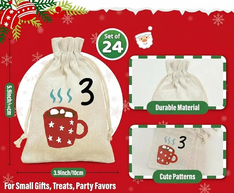 DIY Advent Calendar with 24 Candy Bags