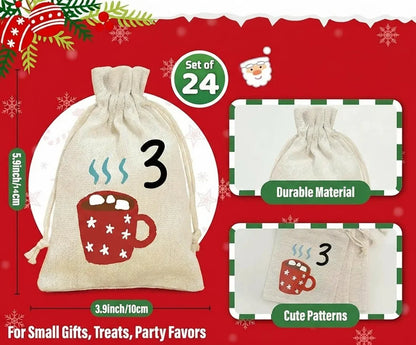 DIY Advent Calendar with 24 Candy Bags