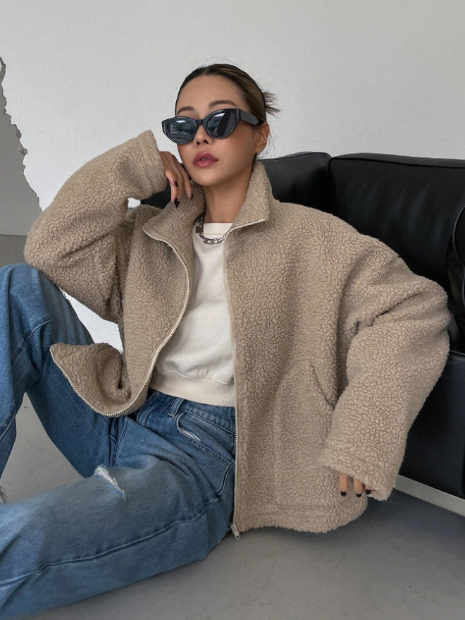 Nora | Women's Oversized Zip Teddy Jacket