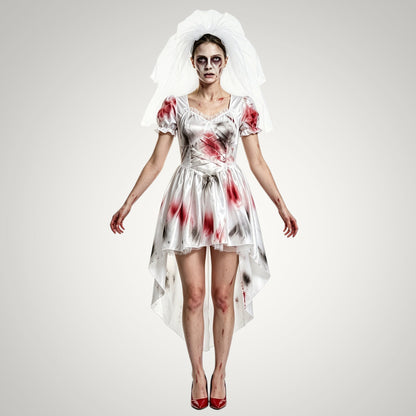 Genevieve | Women's Zombie Bloody Bride Halloween Costume Dress