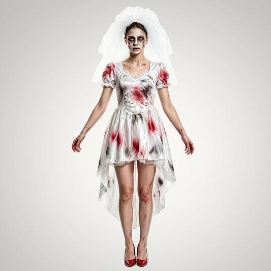 Genevieve | Women's Zombie Bloody Bride Halloween Costume Dress