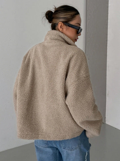 Nora | Women's Oversized Zip Teddy Jacket
