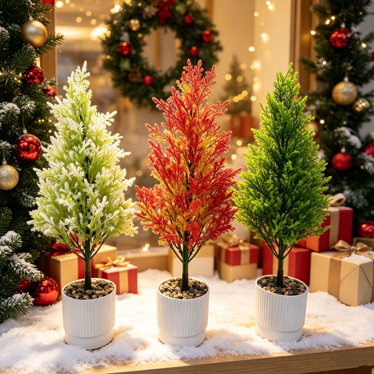 Outdoor Christmas Tree with Ground Stake